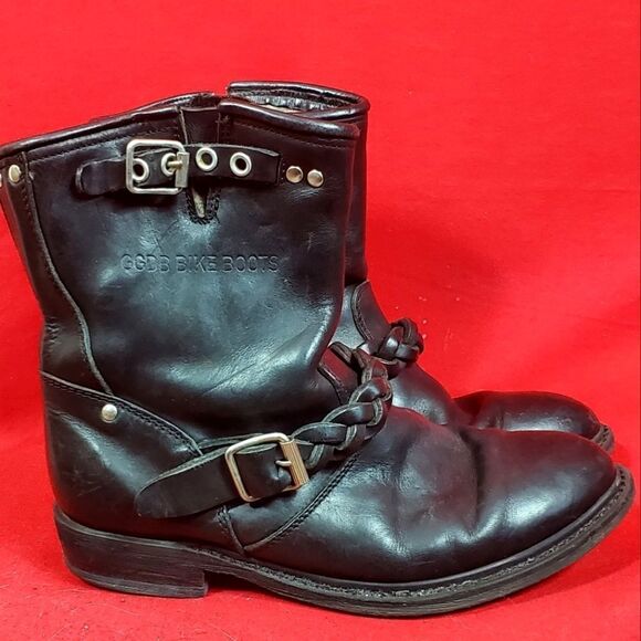 GOLDEN GOOSE BIKER BOOT Black Womens Size 8 - Picture 1 of 8